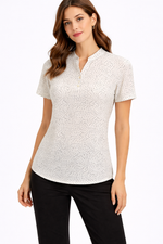 Load image into Gallery viewer, Mandarin Henley Blouse