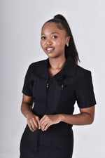 Load image into Gallery viewer, Utility Shift Dress- FRONT ZIP