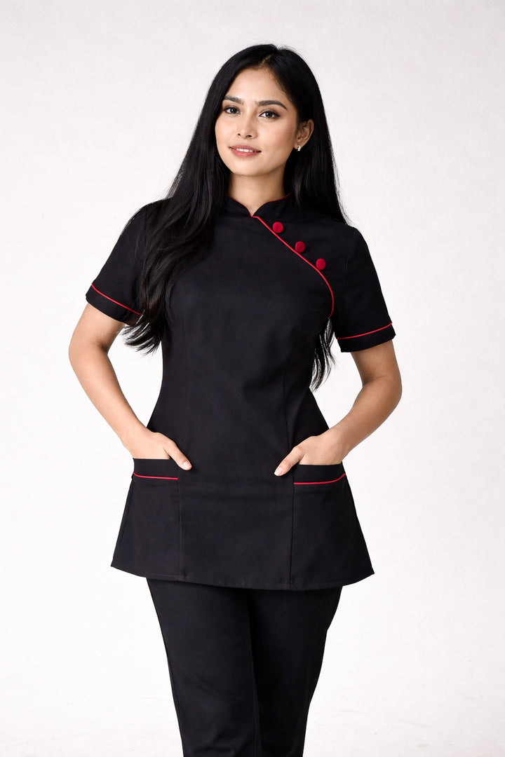 Chinese Collar Tunic- 3 BUTTON