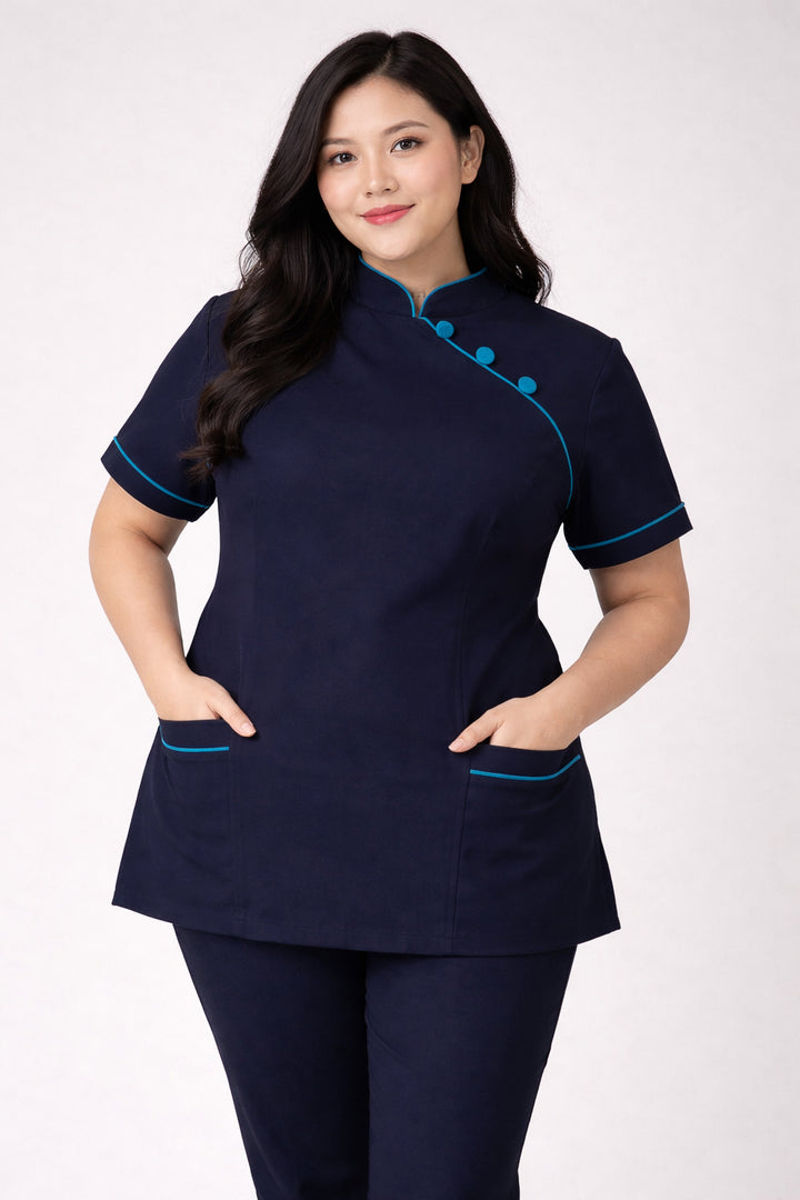 Chinese Collar Tunic- 3 BUTTON