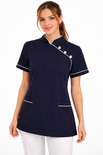 Load image into Gallery viewer, Chinese Collar Tunic- 3 BUTTON