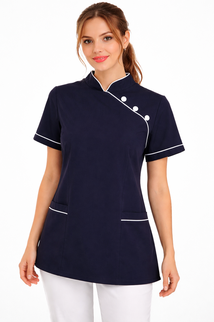 Chinese Collar Tunic- 3 BUTTON