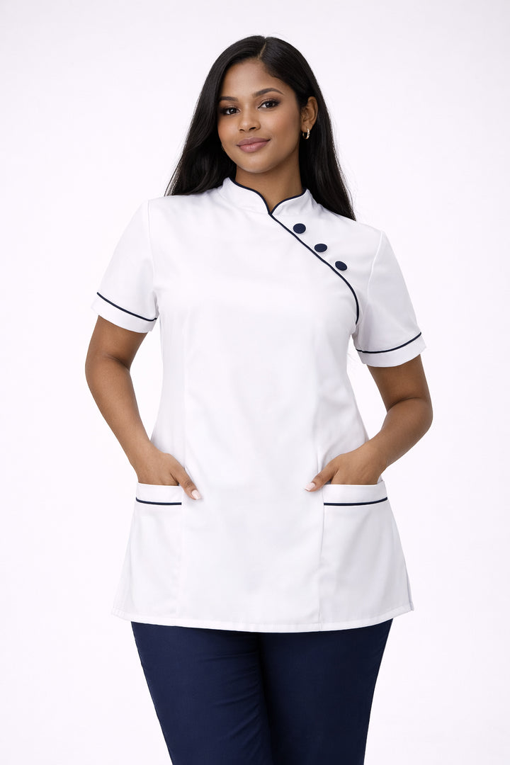 Chinese Collar Tunic- 3 BUTTON