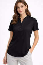 Load image into Gallery viewer, Mandarin Henley Blouse