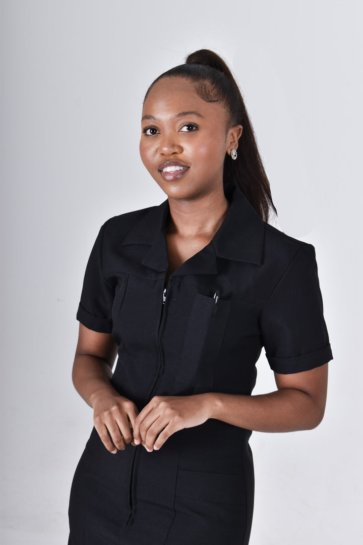 Utility Shift Dress- FRONT ZIP