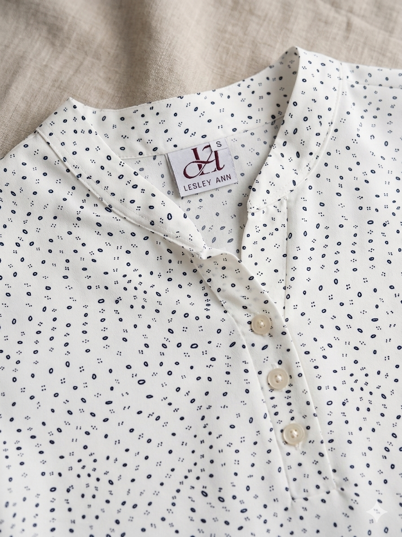 Mandarin Henley Blouse